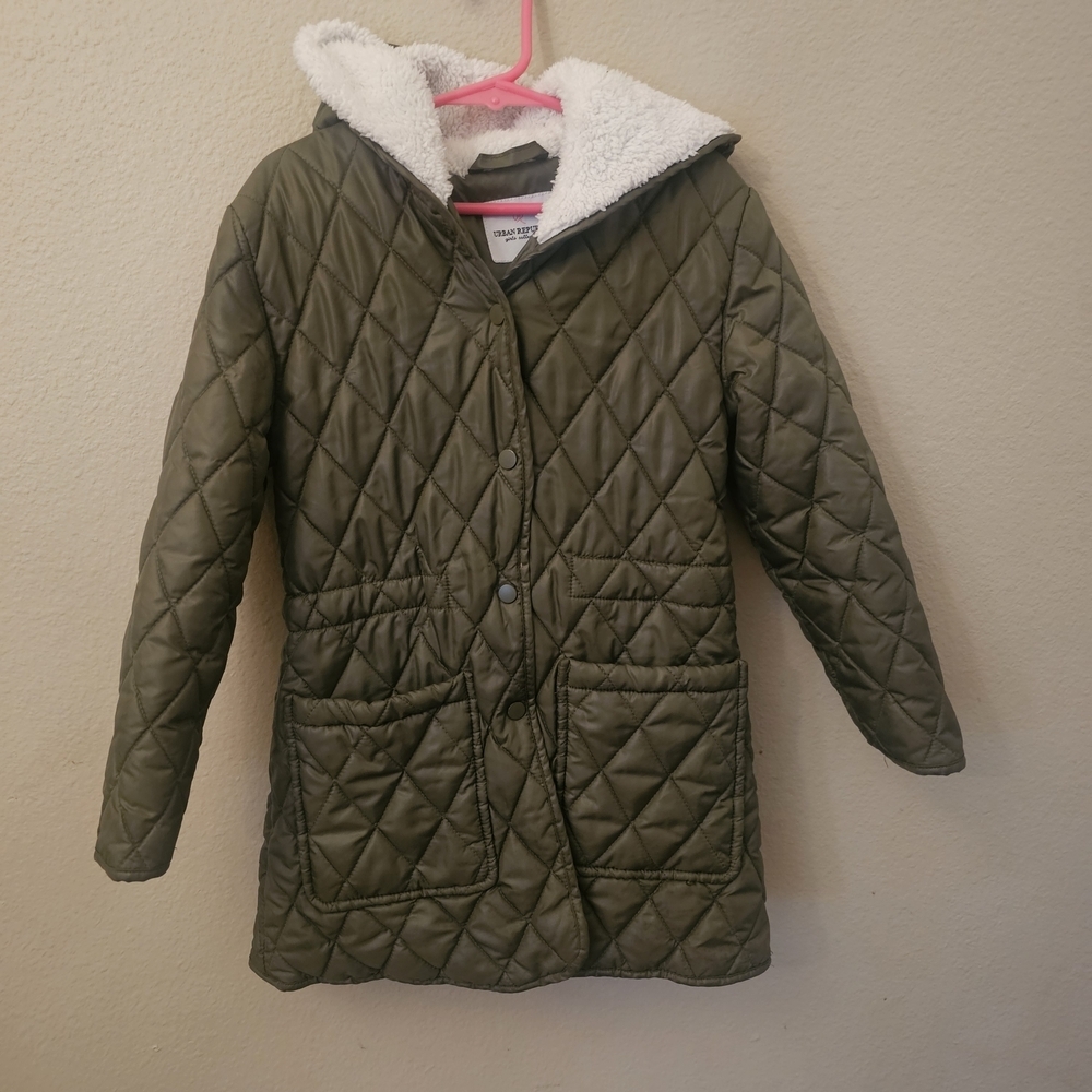 Urban Republic Olive Quilted Kids Puffer Jacket